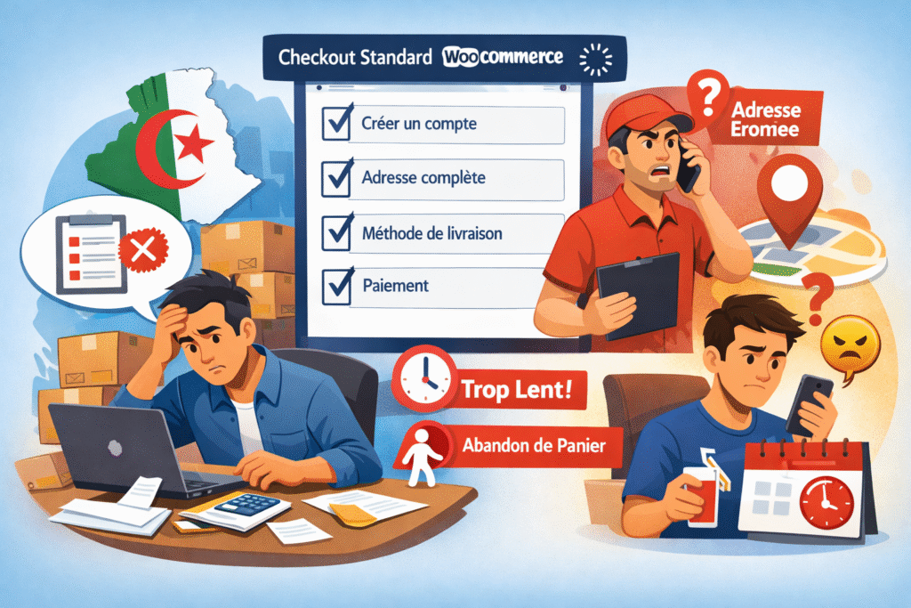 problémes checkout standard woocommerce